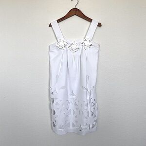 KARMA dress cutout mini summer white embellished vintage
